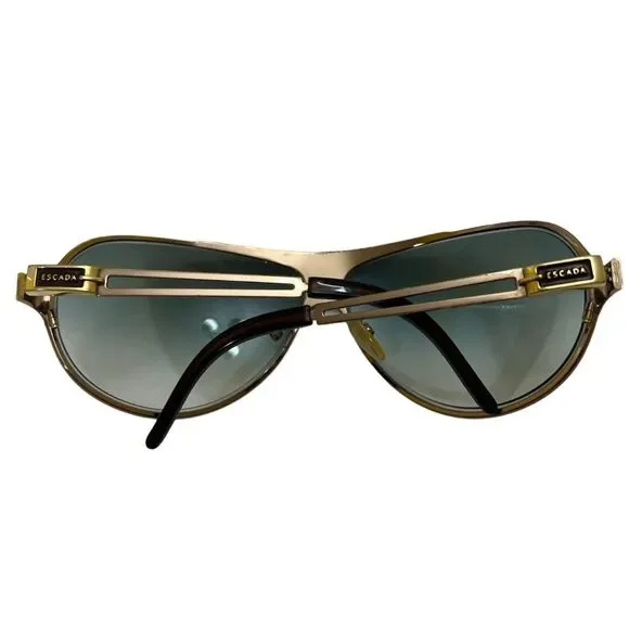 Vintage Escada Gold Aviator Sunglasses Style SES633 Unisex